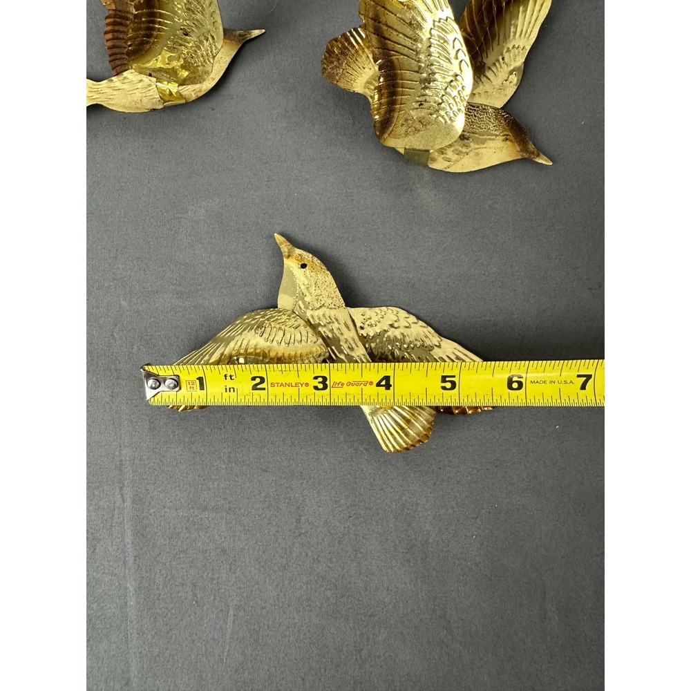 3 Vintage Home Interiors Metal Birds in Flight Wall Hanging Decor Retro MCM - Picture 8 of 9